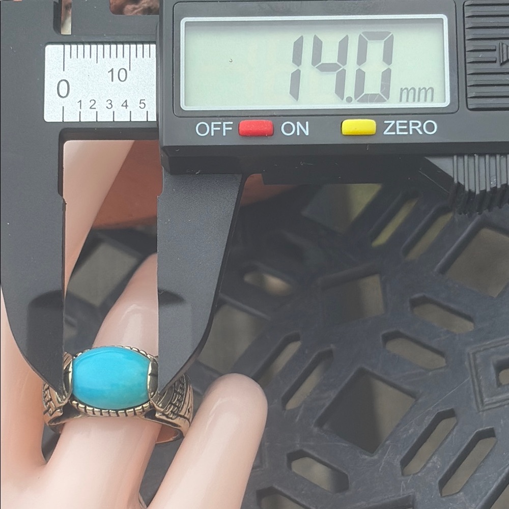 Carolyn Pollack x Roderick Tenorio RMT Sleeping Beauty Turquoise Bronze Ring 8 - Picture 14 of 14